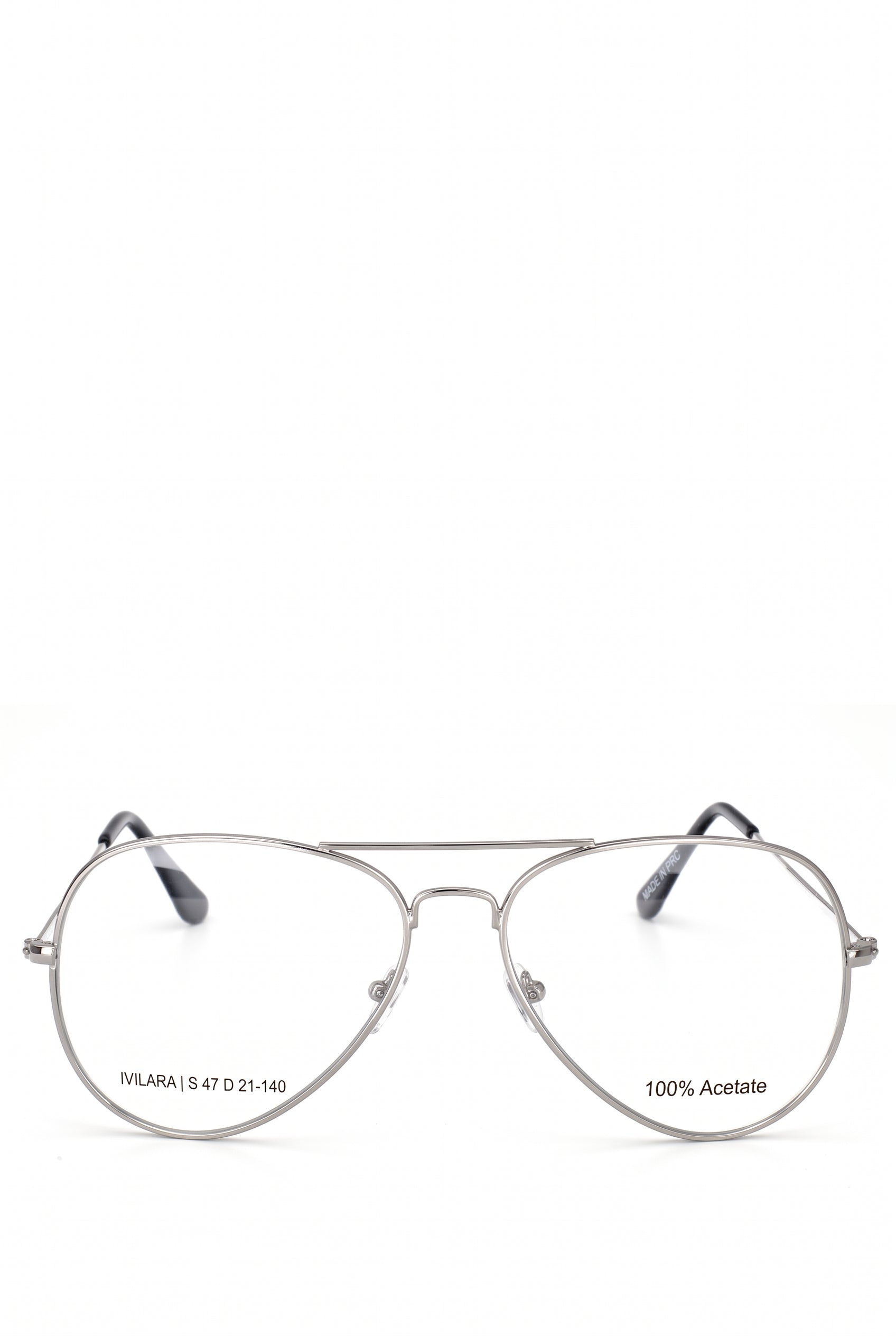 Unisex Oversized Aviator Flat Glasses Metal Frame
