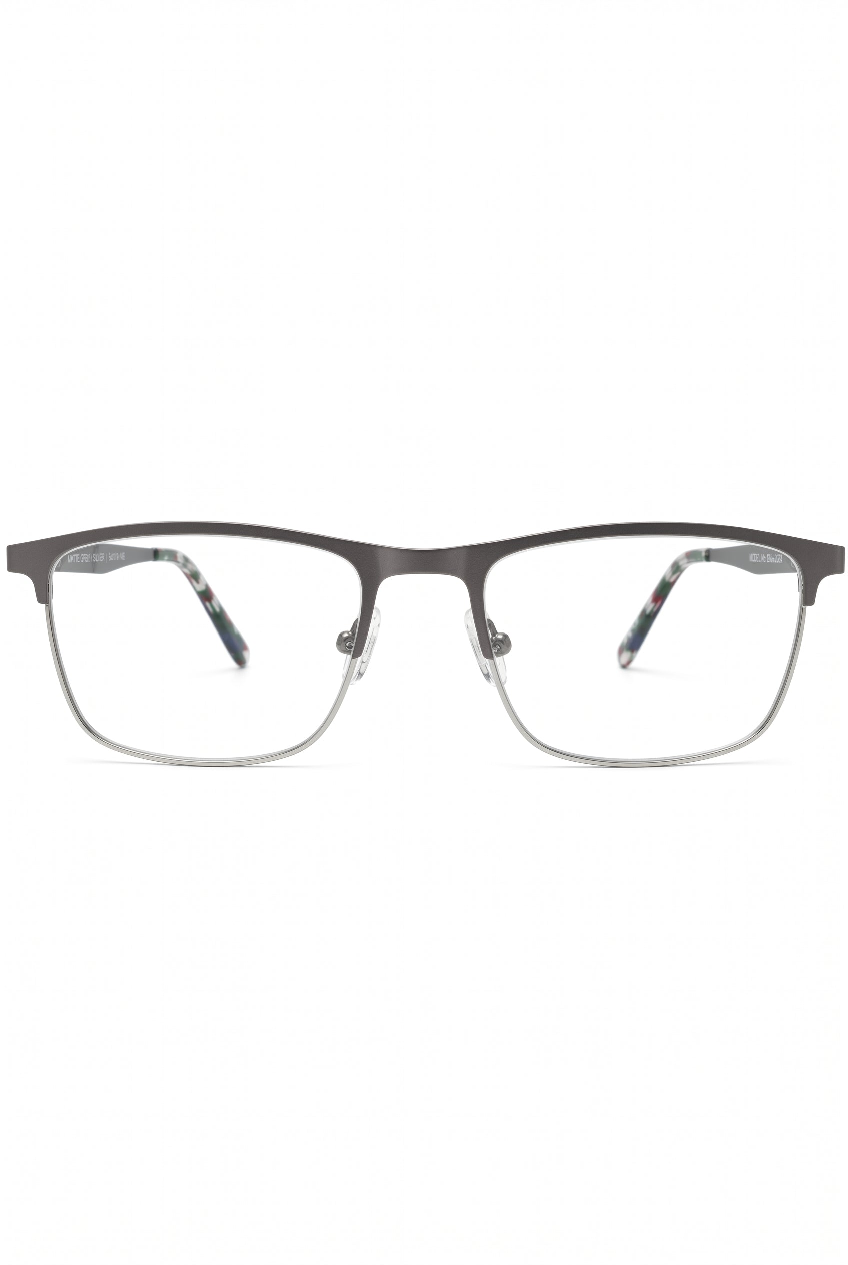 Semi-Rimless Rectangular Eyeglass Frame for Men