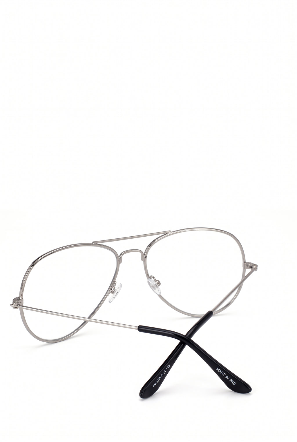 Unisex Oversized Aviator Flat Glasses Metal Frame