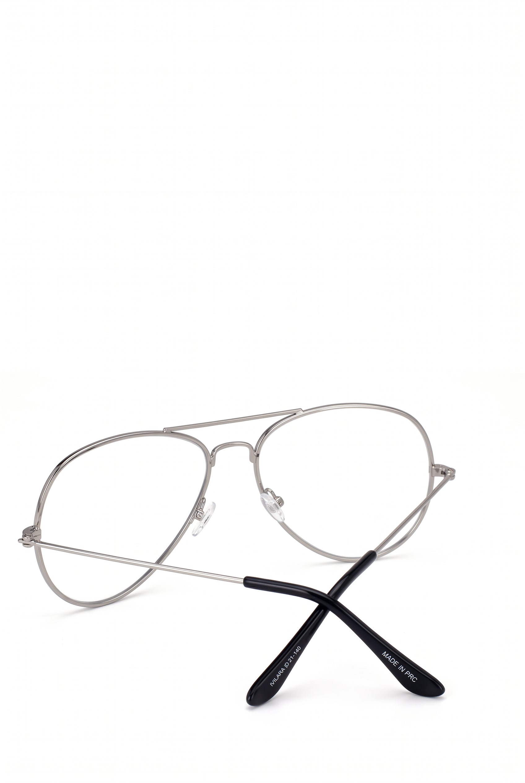 Unisex Oversized Aviator Flat Glasses Metal Frame
