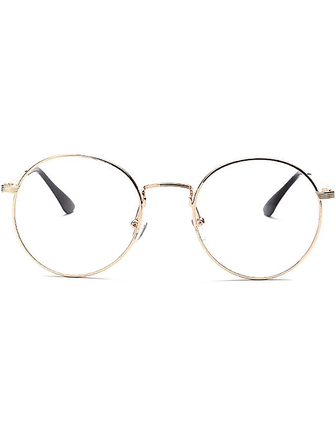Vintage Inspired Classic Round Glasses Metal Frame