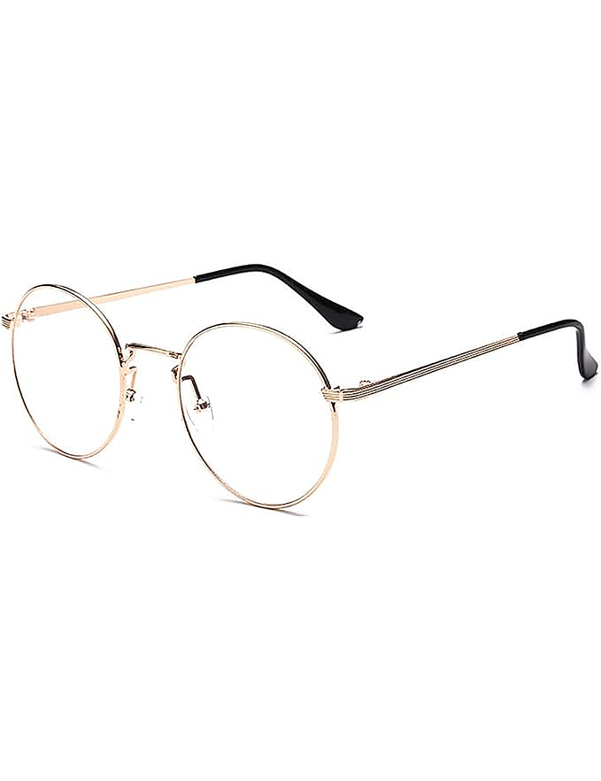 Vintage Inspired Classic Round Glasses Metal Frame
